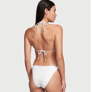 Victoria’s Secret ✦ White Eyelet Lace Tie ✦ Cheeky Swim Bottom Sz S NWT